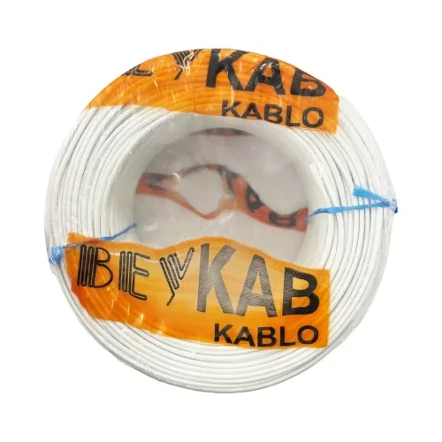 Beykab 1 Çift Telefon Köken Kablo-100m (Beyaz) - Beykab