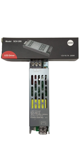 Schuar 16,7A Süper Slim İç Mekan Led Trafosu 12V 200W - 
