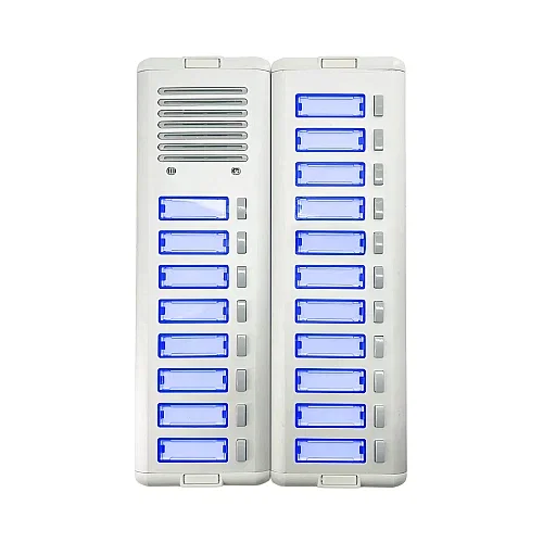 Çetsan 19'lu Çift Sıra Hoparlörlü Zil Paneli (H8+N11) Mavi Işıklı - 1