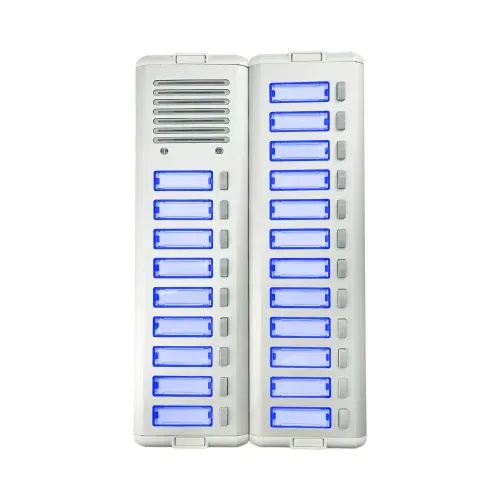 Çetsan 21'li Çift Sıra Hoparlörlü Zil Paneli (H9+N11) Mavi Işıklı - 1