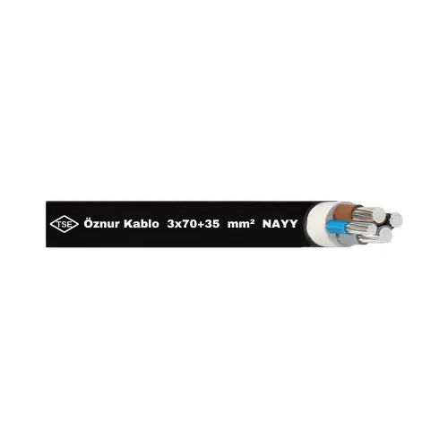 Öznur 3x70+35 mm NAYY Alvinal(Alüminyum) Yeraltı Kablosu-1m - Öznur