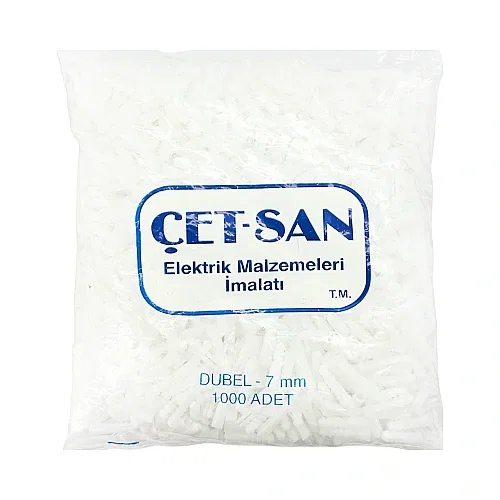 Çetsan 7mm Köşeli Dubel (1000'li Paket) - 1