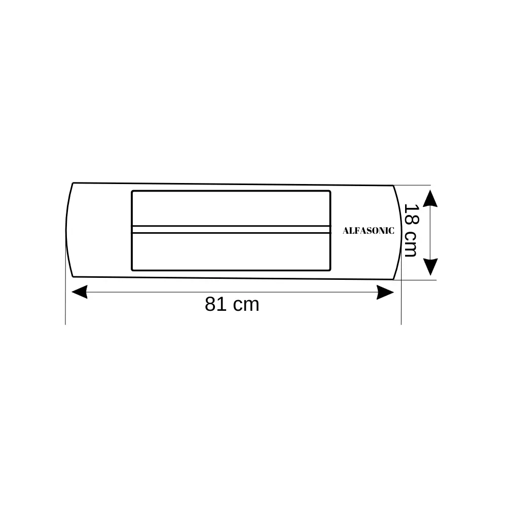 Alfasonic 3000W İnfrared İç Mekan Isıtıcı - 4