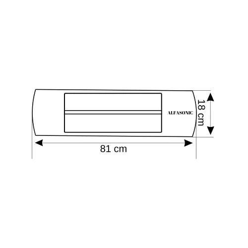 Alfasonic 3000W İnfrared İç Mekan Isıtıcı - 4