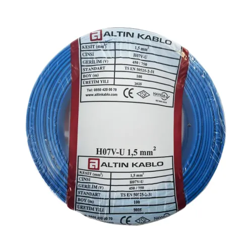 Altın 1,5 mm NYA Kablo-100m (Mavi) - Altın