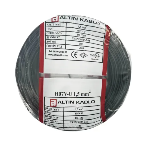 Altın 1,5 mm NYA Kablo-100m (Siyah) - Altın