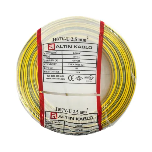 Altın 2,5 mm NYA Kablo-100m (Sarı/Yeşil) - Altın