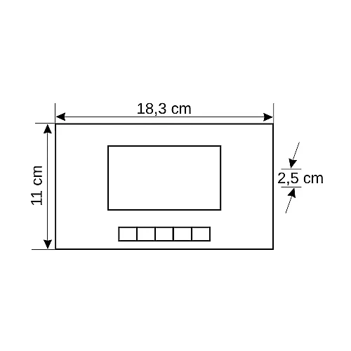 Audio 4,3'' Görüntülü Villa Kit için İlave Monitör 00182SET - 3