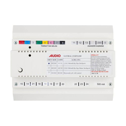 Audio AS310 Kapıcılı Çift Zilli 2 Melodili M.Otm.Santral (SA3 Şube Hariç) 002269 - Audio