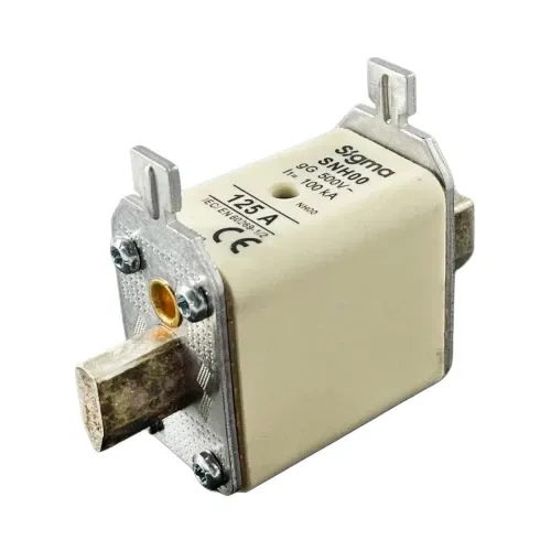 Sigma 125A NH00 Bıçaklı Sigorta Çift Göstergeli 120kA (Steatit Gövde) - 2