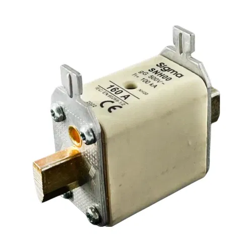 Sigma 160A NH00 Bıçaklı Sigorta Çift Göstergeli 120kA (Steatit Gövde) - 2