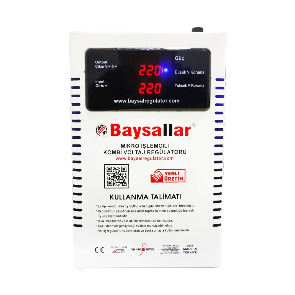 Baysallar Digital Kombi Regülatörü 500VA - 1