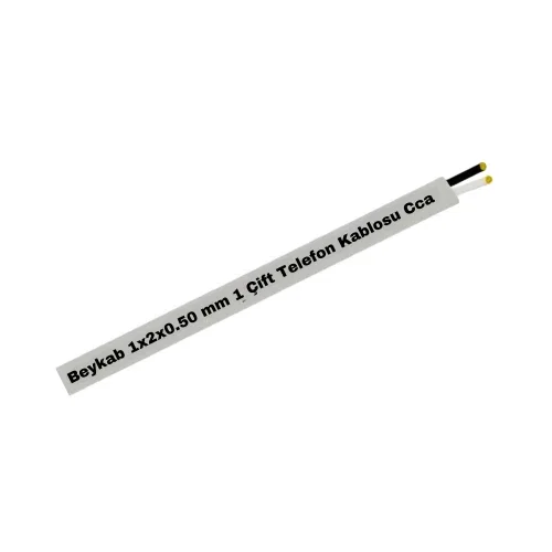 Beykab 1x2x0,50 mm 1 Çift Telefon Kablosu Cca-1m - Beykab