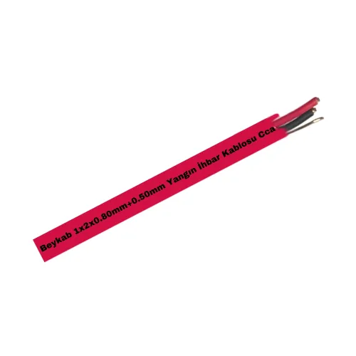Beykab 1x2x0,80mm+0,50mm Yangın İhbar Kablosu Cca (1m) - Beykab