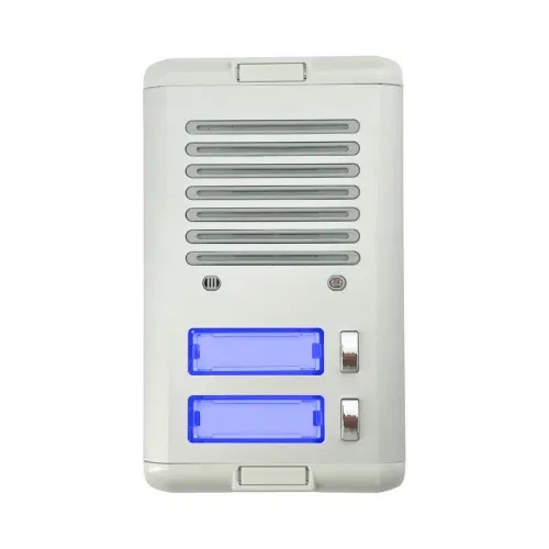 Çetsan 2'li Tek Sıra Hoparlörlü Zil Paneli Fotoselli (Mavi Işıklı) - 1