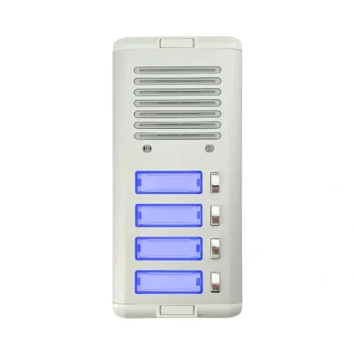 Çetsan 4'lü Tek Sıra Hoparlörlü Zil Paneli Fotoselli (Mavi Işıklı) - 1