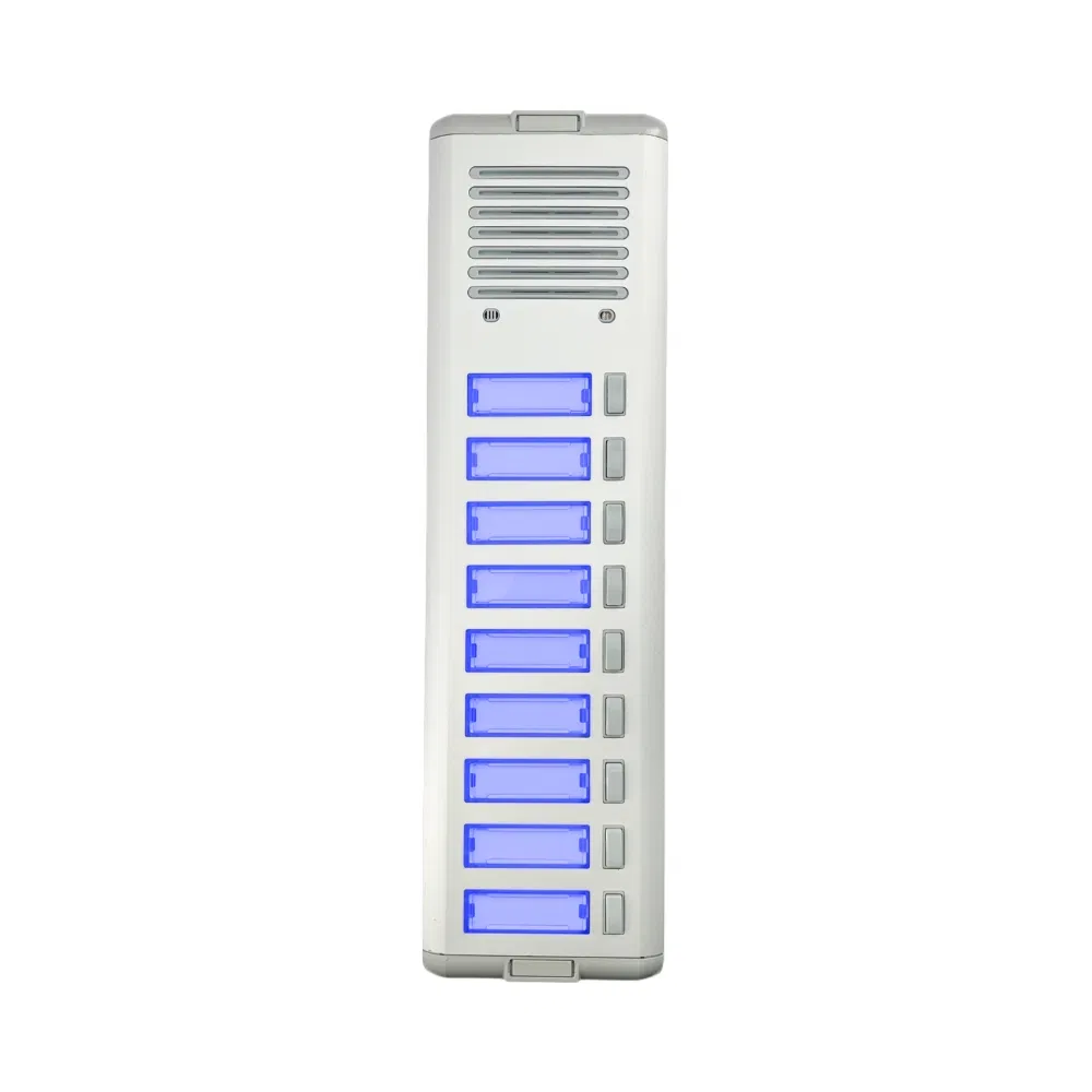 Çetsan 9'lu Tek Sıra Hoparlörlü Zil Paneli Fotoselli (Mavi Işıklı) - 1