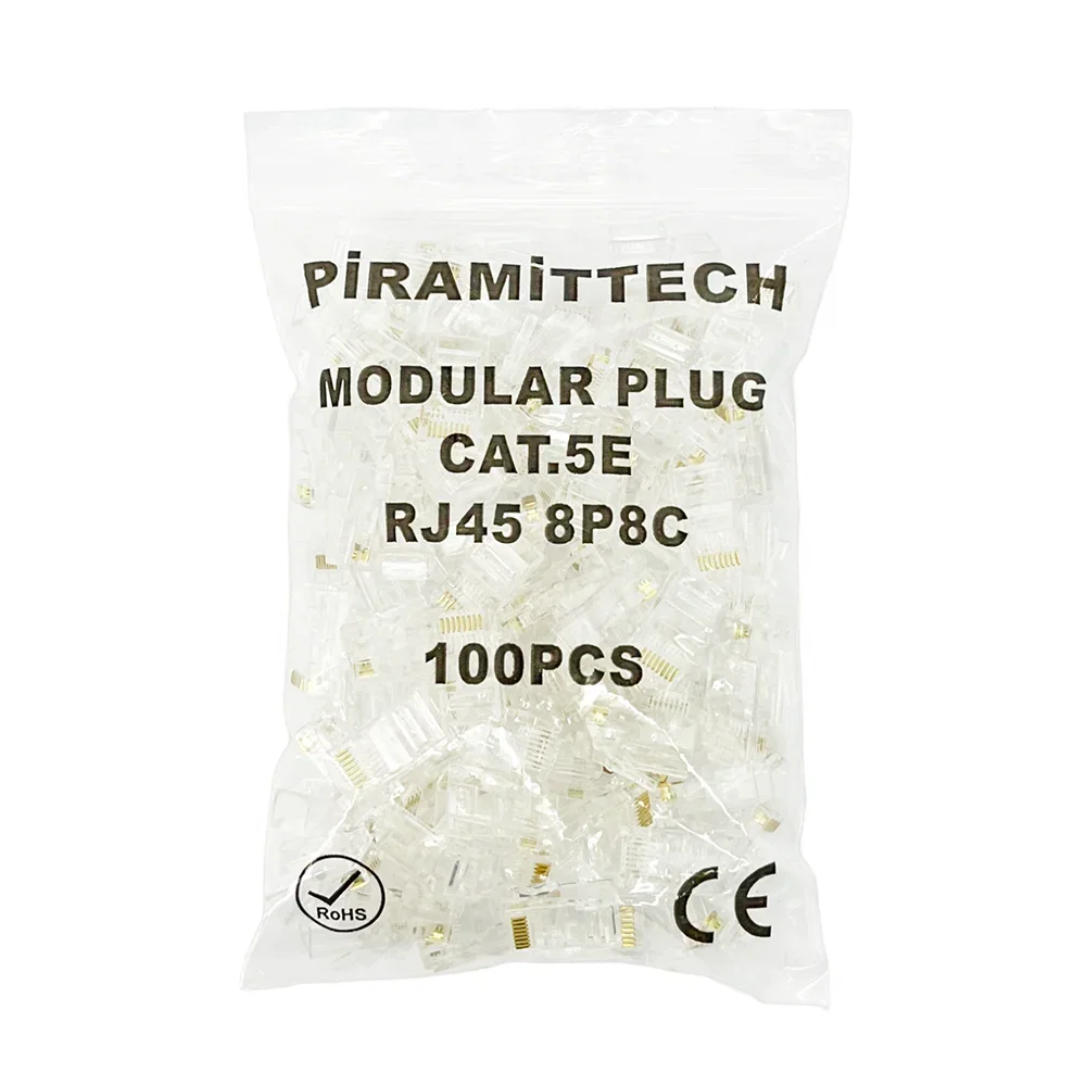Cat5/Cat6 RJ45 Konnektör 8P/8C Plug Jak (100'lü Paket) EL-2087 - 1