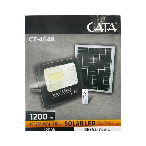 Cata 120W Solar Led Projektör 6500K (Beyaz) CT-4648 - 6