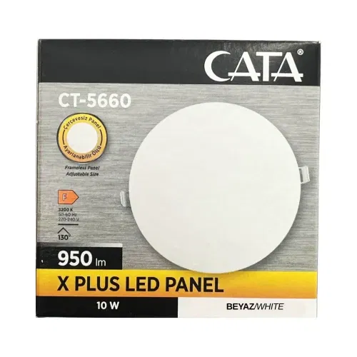Cata 10W X-Plus Panel Led Armatür 6400K (Beyaz) CT-5660 - 4