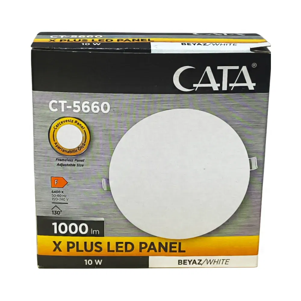Cata 10W Ayarlanabilir Sıvaaltı Panel Led 6400K (Beyaz) CT-5660B - 4