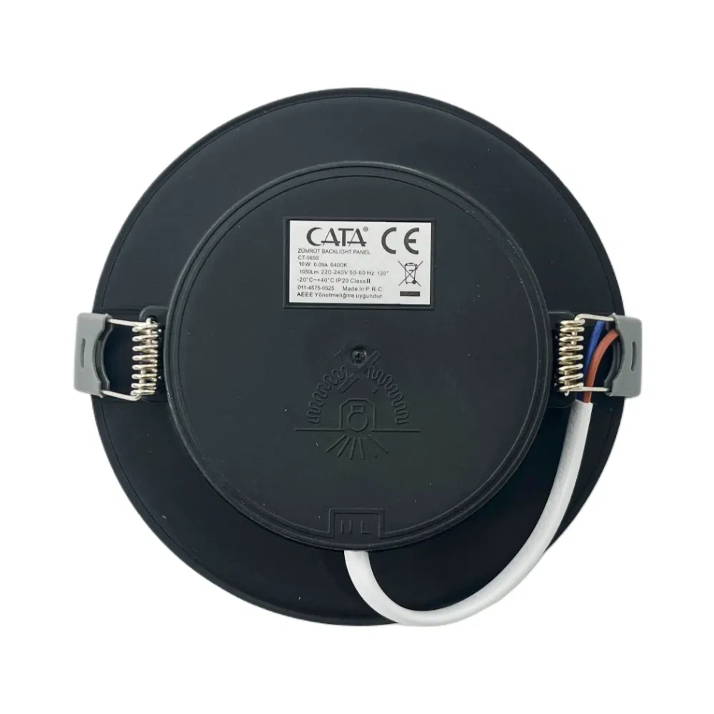 Cata 10w Zümrüt Backlight Panel Led Siyah Kasa Beyaz CT-5650SB - 2