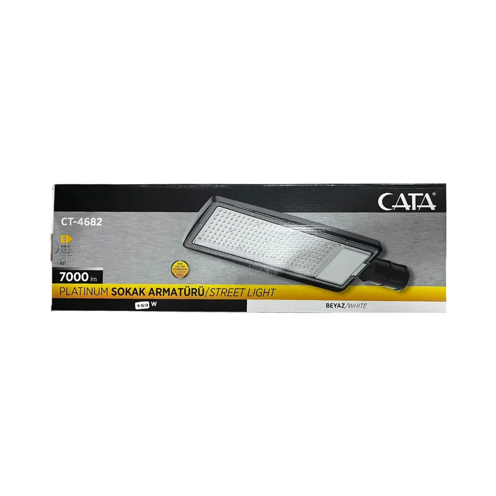 Cata 120W Ledli Sokak Armatürü 6500K (Beyaz) CT-4682 - 4