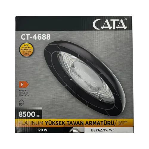 Cata 120W Ledli Yüksek Tavan Armatürü 6500K (Beyaz) CT-4688 - 5