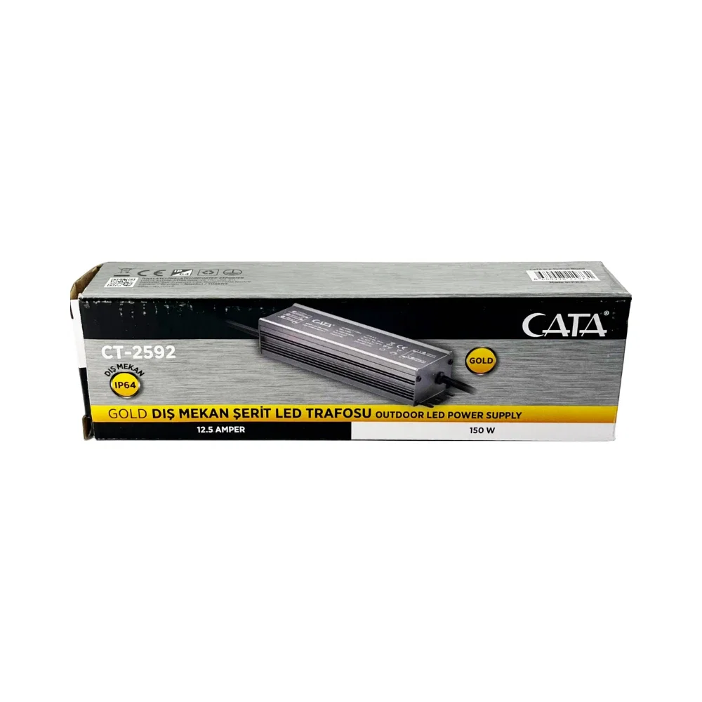 Cata 12,5A Süper Dış Mekan Led Trafosu 12V 150W CT-2592 - 4