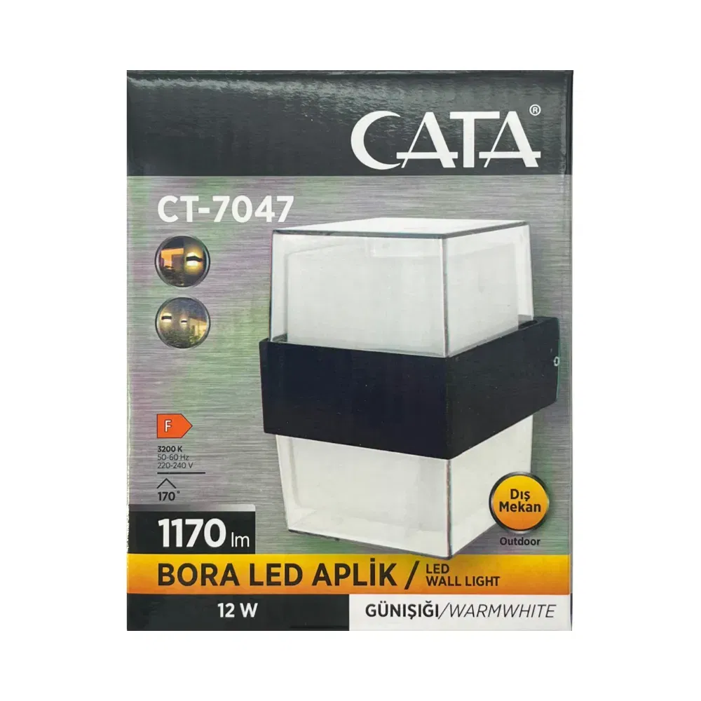 Cata 12W Bora Bahçe Led Aplik Günışığı (3200K) CT-7047 - 4