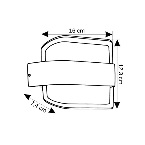 Cata 12W Gozo Led Bahçe Aplik Günışığı (3200K) CT-7044 - 3