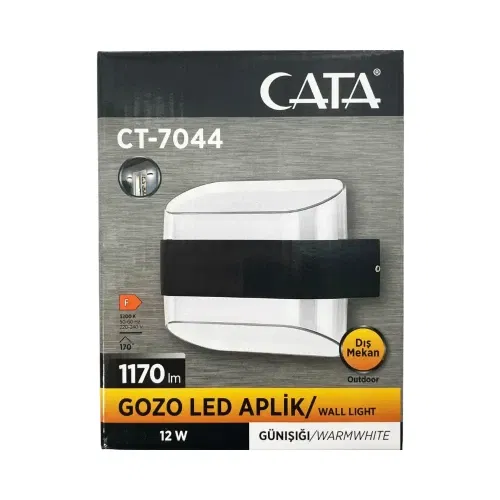 Cata 12W Gozo Led Bahçe Aplik Günışığı (3200K) CT-7044 - 4