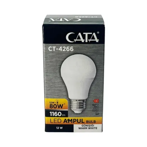 Cata 12W Led Ampul E-27 Duy 3000K (Günışığı) CT-4266G - 4
