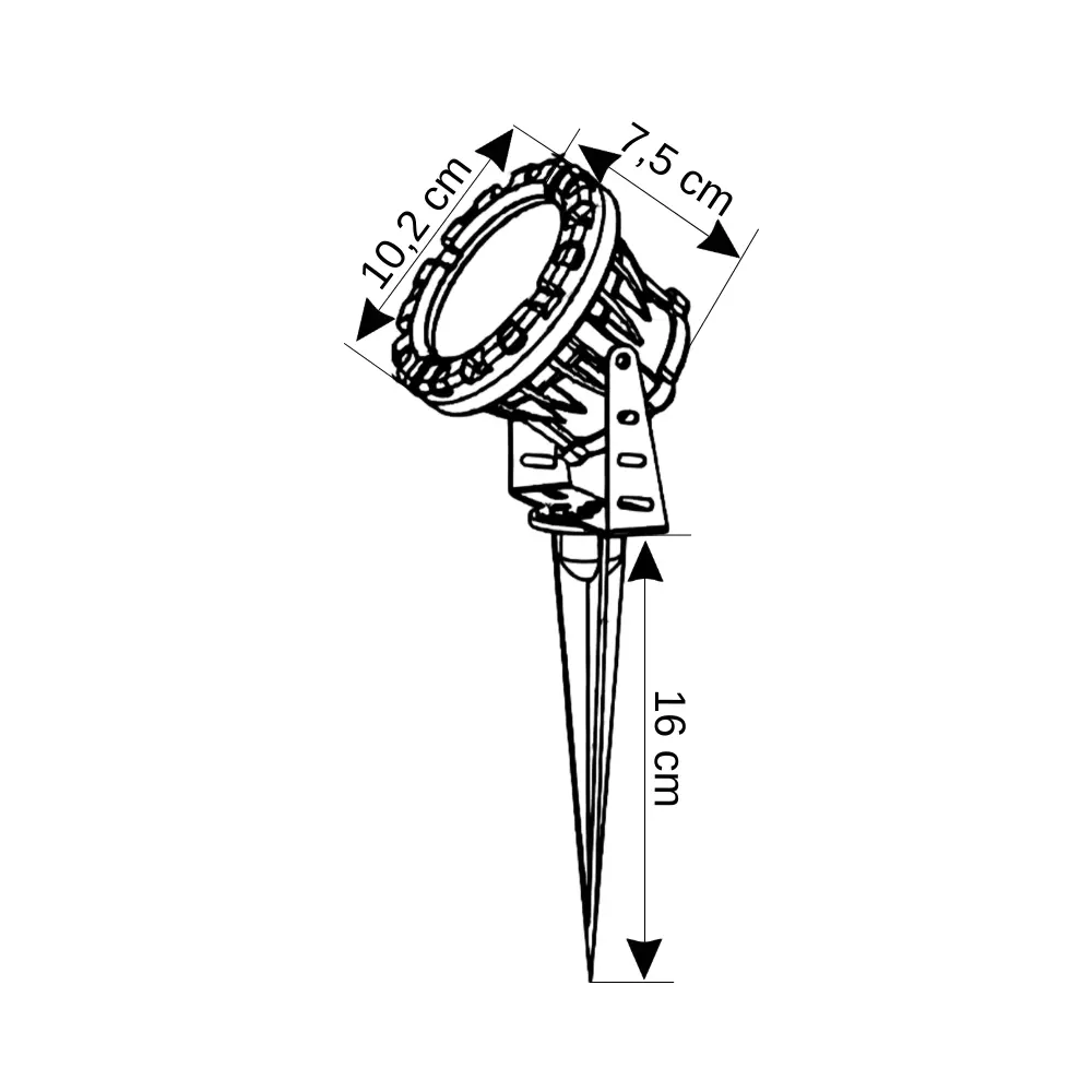 Cata 12W Power Led Kazıklı Bahçe Led Armatür (Amber) CT-7304A - 2