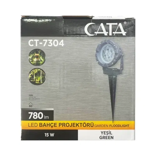 Cata 12W Power Led Kazıklı Bahçe Led Armatür (Yeşil) CT-7304Y - 3