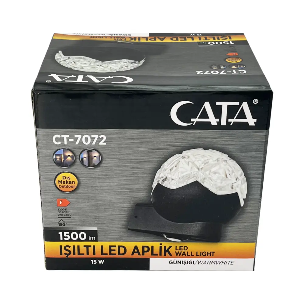 Cata 15W Işıltı Led Bahçe Aplik Günışığı (3200K) CT-7072 - 3