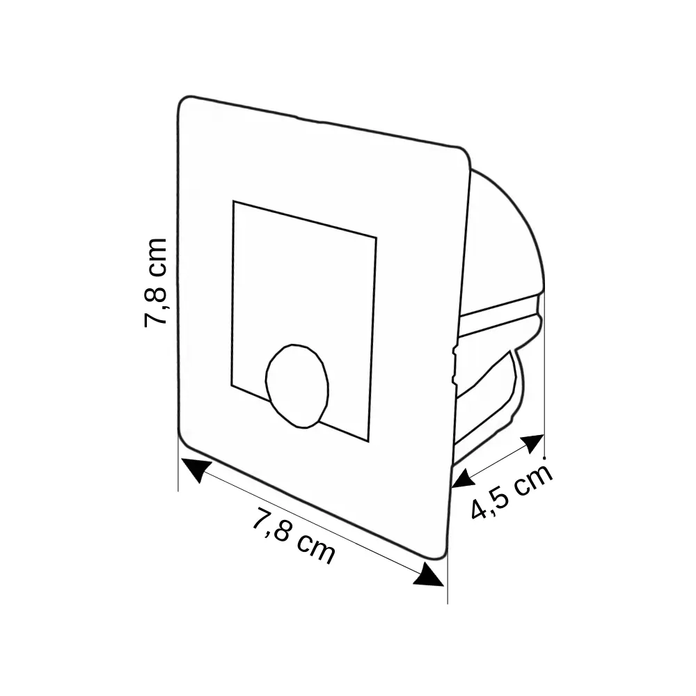 Cata 1,5W Kare Sensörlü Koridor Armatürü Beyaz (6500K)CT-5183B - 4
