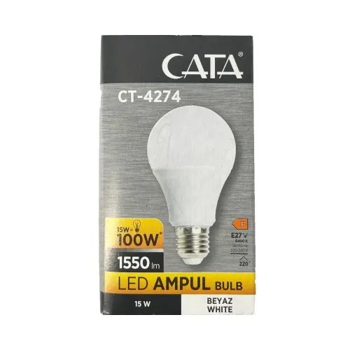 Cata 15W Led Ampul E27 Duy 6500K (Beyaz) CT-4274B - 3