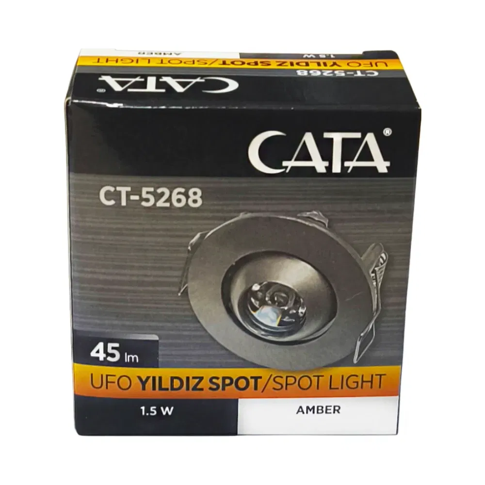 Cata 1,5W Satin Kasa Ufo Yıldız Led Spot (Amber) CT-5268A - 4