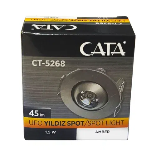 Cata 1,5W Satin Kasa Ufo Yıldız Led Spot (Amber) CT-5268A - 4