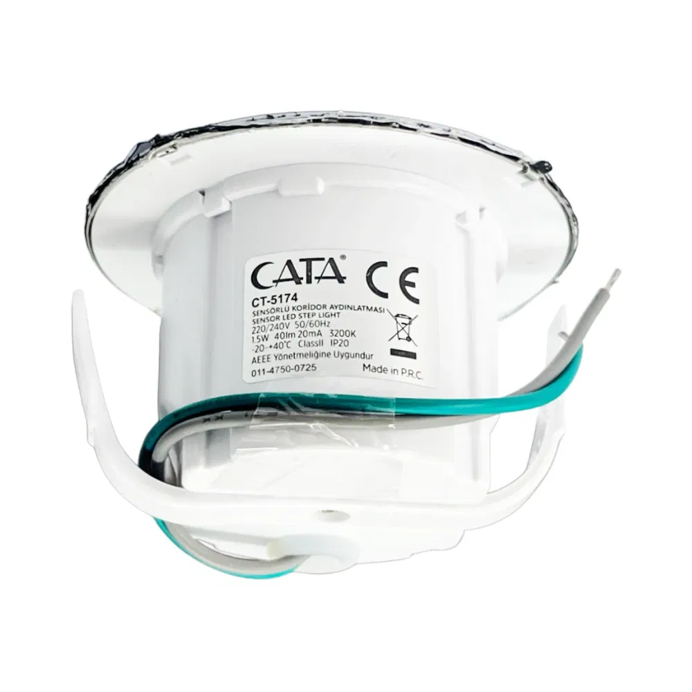 Cata 1,5W Yuvarlak Sensörlü Koridor Armatürü Günışığı (3200K)CT-5174 - 3