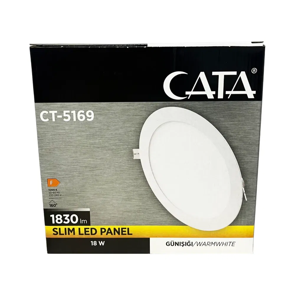 Cata 18W Sıvaaltı Panel Led 3000K (Günışığı) CT-5169G - 5