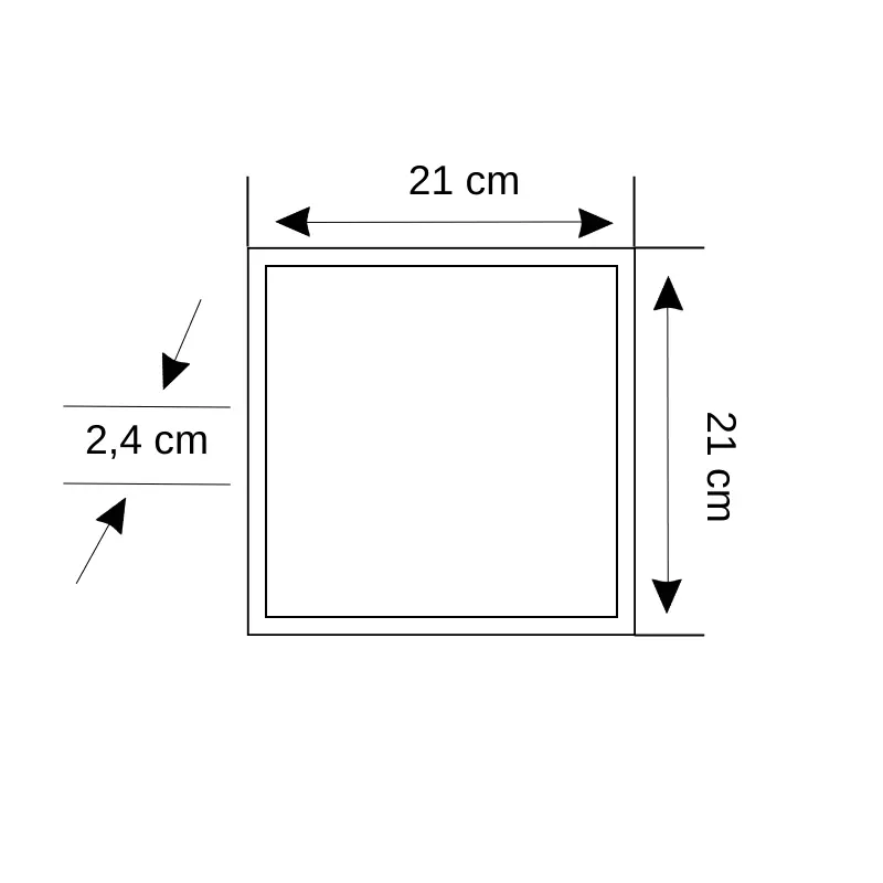 Cata 18W Sıvaüstü Siyah Kasa Kare Panel Led Armatür 3000K (Günışığı) CT-5236G - 4