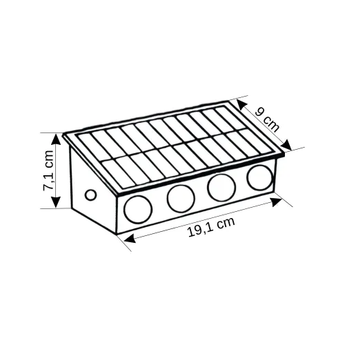 Cata 20w Kos Solar Dış Mekan Led Aplik (Günışığı) CT-8010G - 2