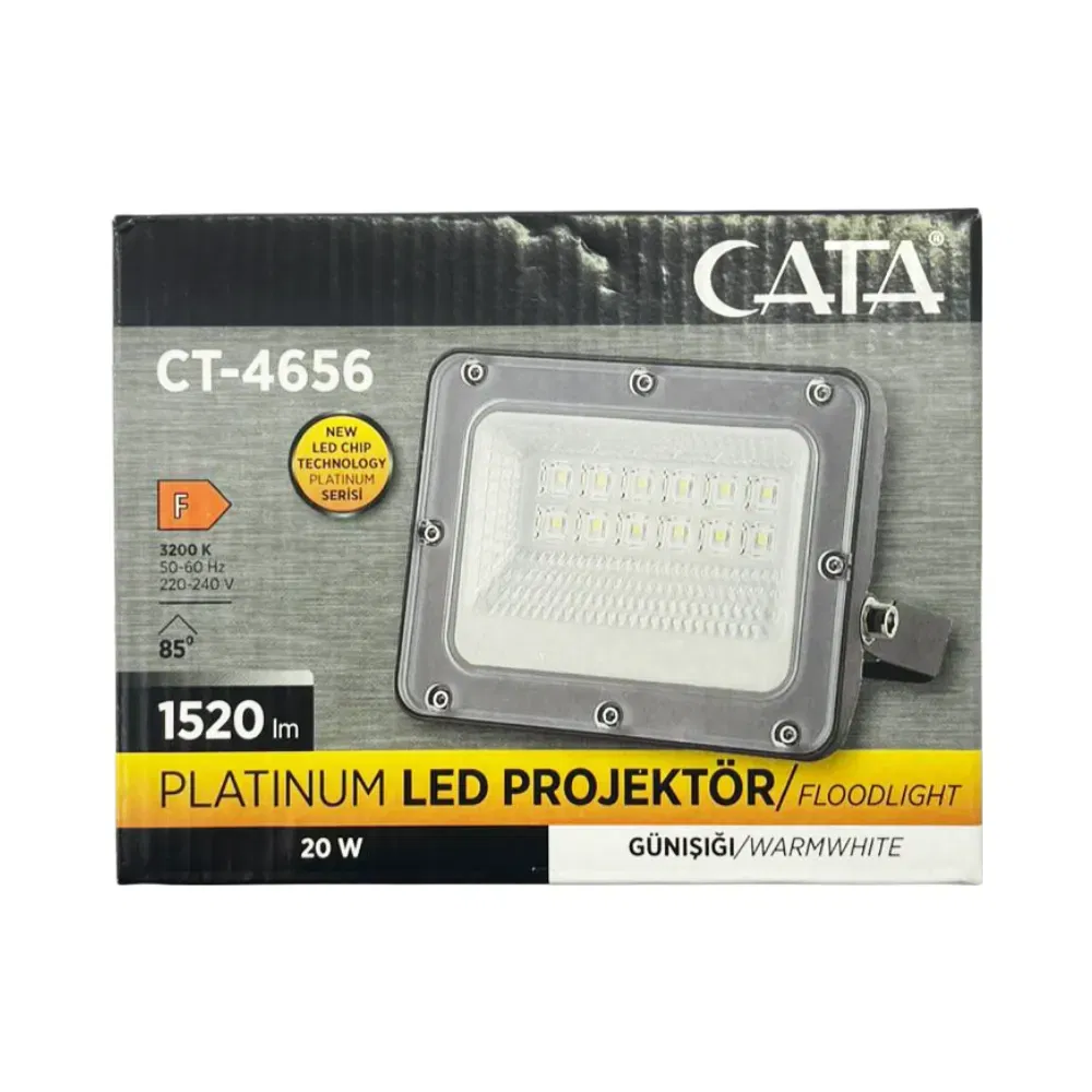 Cata 20W Platinium Led Projektör 3000K (Günışığı) CT-4656G - 5
