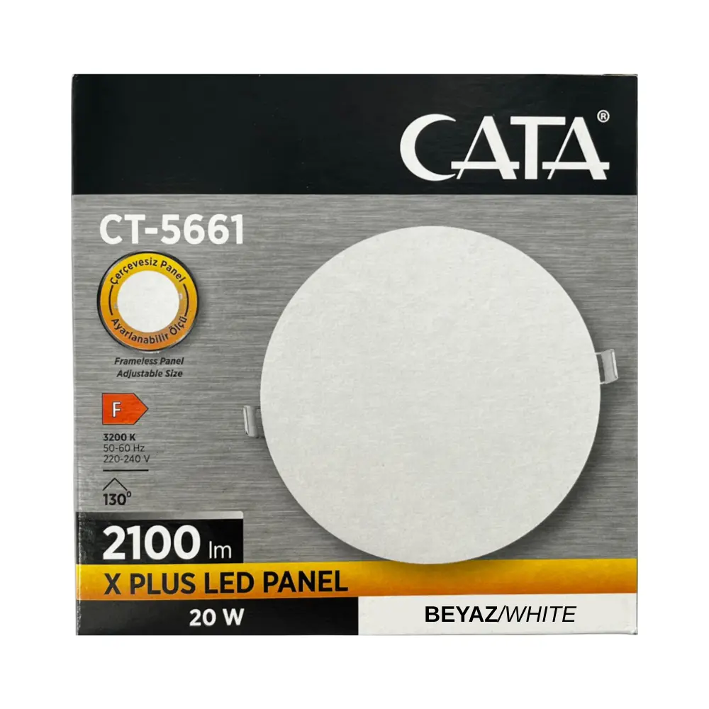 Cata 20W X-Plus Panel Led Armatür 6400K (Beyaz) CT-5661 - 4