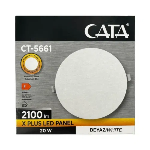 Cata 20W X-Plus Panel Led Armatür 6400K (Beyaz) CT-5661 - 4
