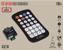 Cata 24A RGB Şerit Led Kumandası CT-9150 - Cata