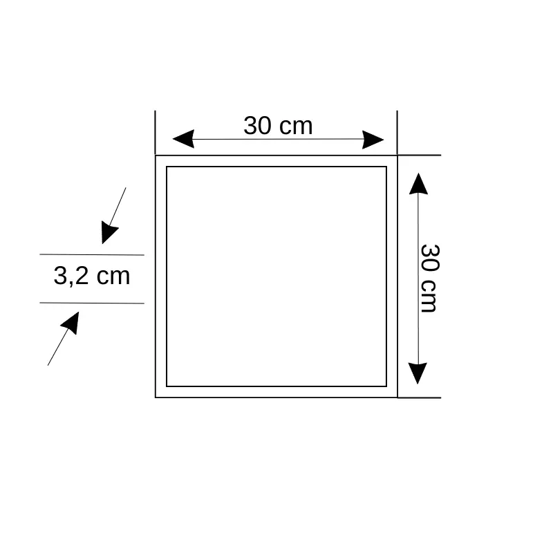 Cata 25W 30x30cm Clip-in Panel Led Armatür 3000K (Günışığı) CT-5286G - 4