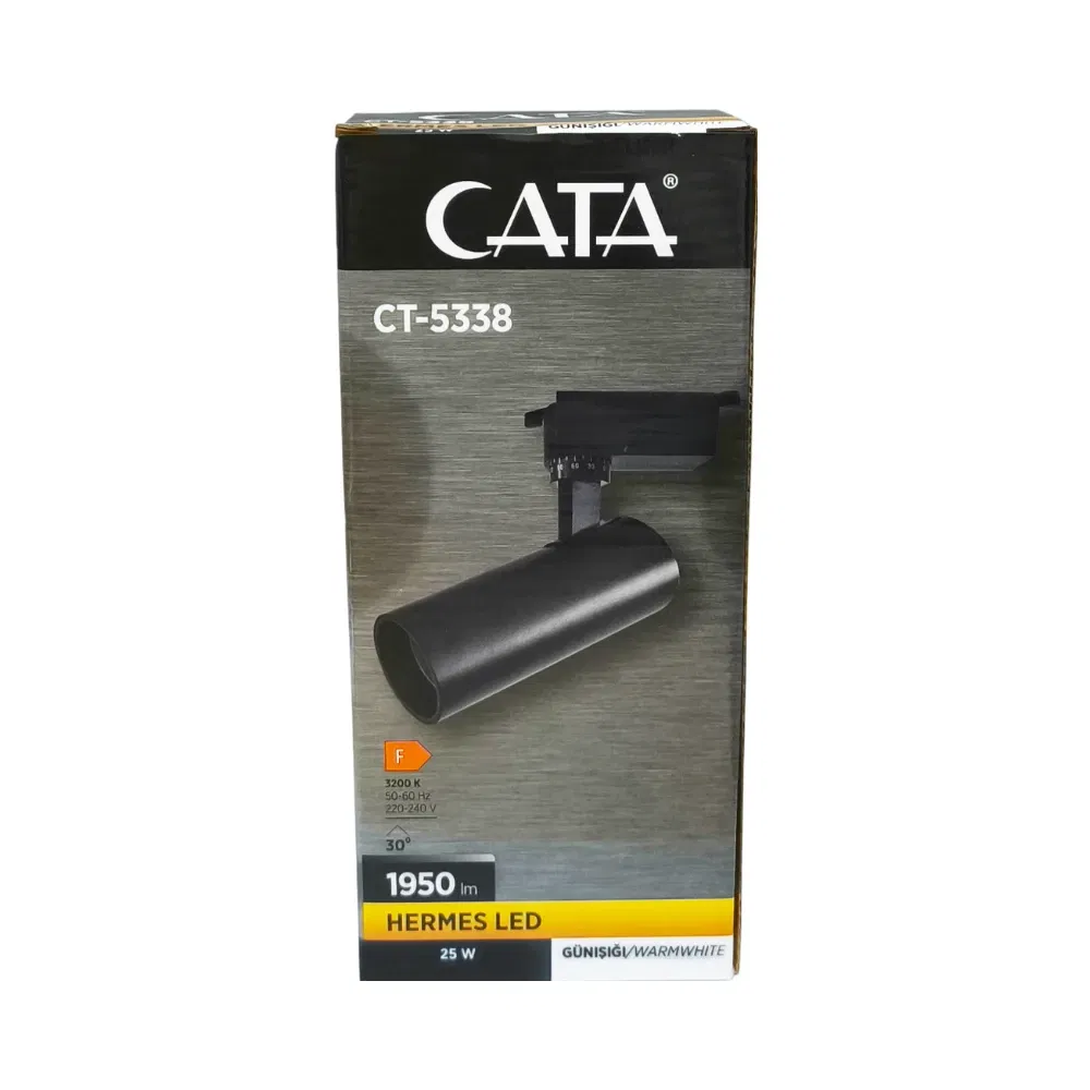 Cata 25W Hermes Ray Spot Siyah Kasa 3200K (Günışığı) CT-5338G - 3